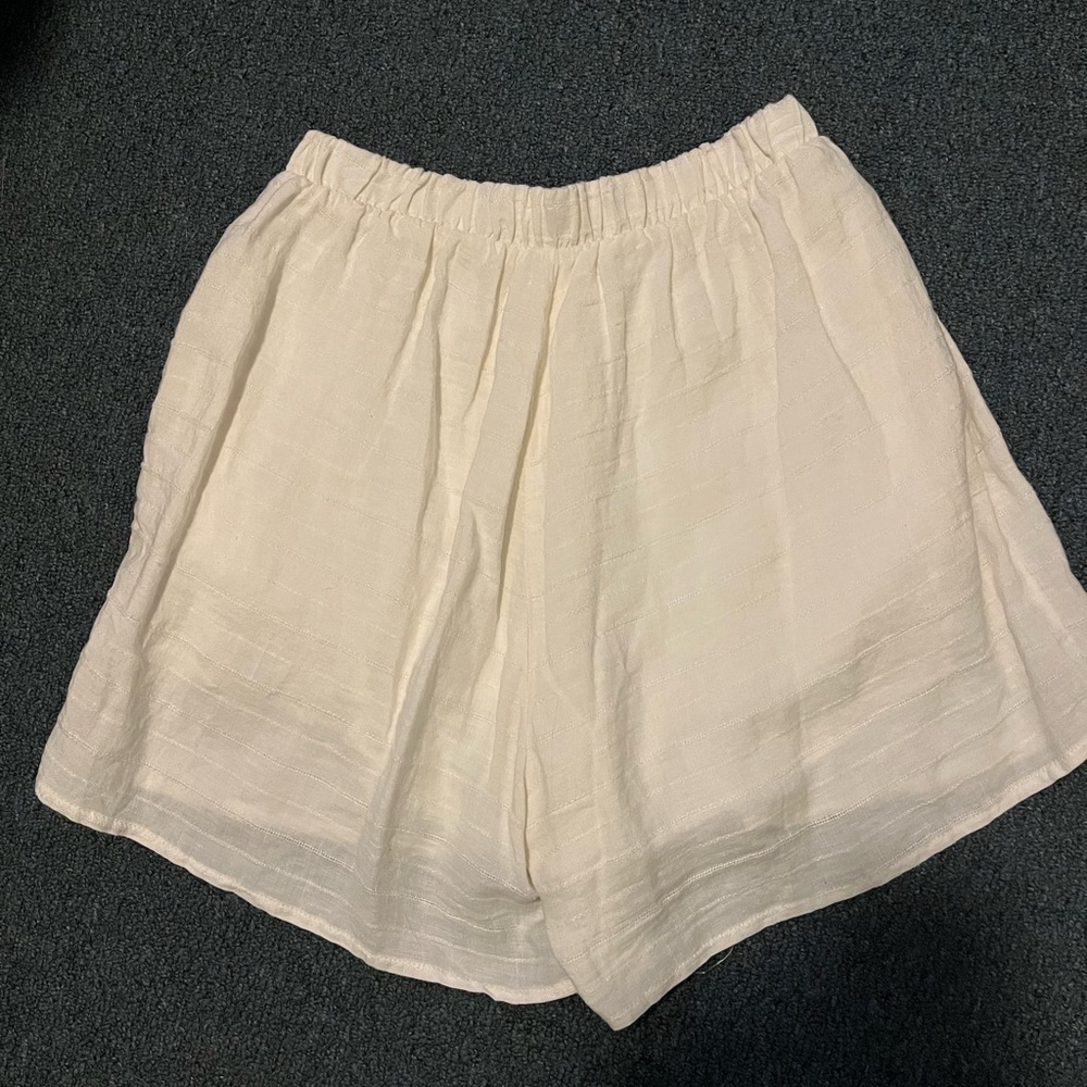 White Linen Shorts